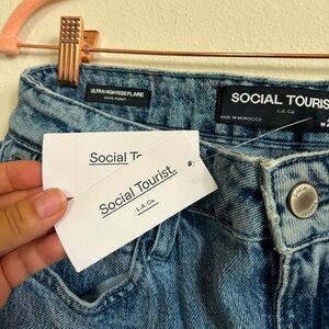 Hollister Co. Social Tourist Ultra High Rise Flare Jeans